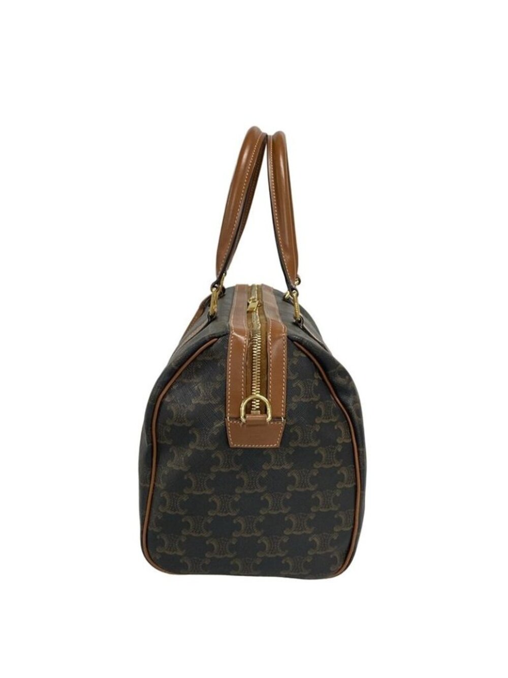 Celine Boston Bag Triomphe Canvas Tan Mini - Picture 4 of 16